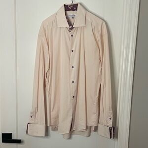 French Coton Doux pale pink dress shirt